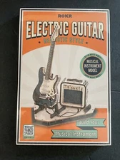 ROKR 3D Wooden Puzzle Electric Guitar Model Kit Puzzle Toy for Adult Gifts E