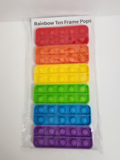 Fun Friday Classroom Rainbow Ten Frame Math Fidget Sensory Toy Pack of Six 