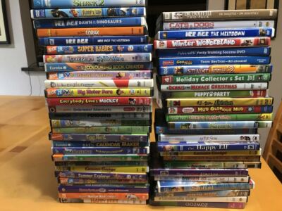 RANDOM DVD LOT OF 100 KIDS-CHILDREN- DVDS - DISC ONLY -DISC ONLY-DISC ONLY