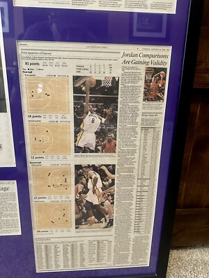 kobe Bryant 81 Points LA Times Framed Print. | eBay