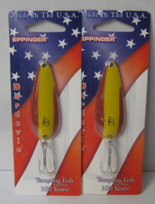 Dardevle Imp 2/5oz. Red Yellow Stripe (2-Lures)
