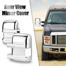 For 2008-2016 Ford F250 F350 SuperDuty Chrome Rearview Full Mirror Covers Cap