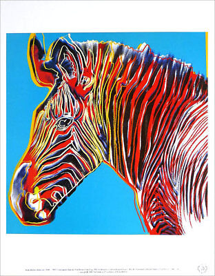 Endangered Species" ANDY WARHOL Pop Art Poster or Canvas Print "Grevy's Zebra 
