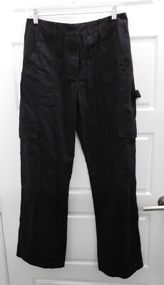 New White Fox Boutique Know Your Worth Cargo Pants Black Y2K Wide Leg Pant sz M