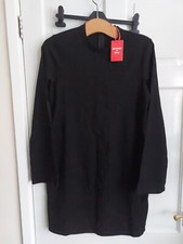 Superdry Womens Jersey Mini Bodycon Dress Black Size Uk Medium