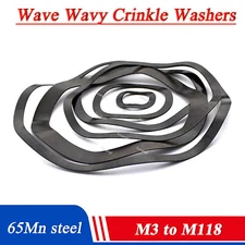 WAVEY WASHERS CRINKLE WAVE METRIC 65Mn steel M3 M4 M5 M6 M8 M10 M12 M14 to M118