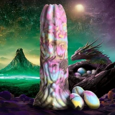 Creature Cocks: Dragon Spawn Ovipositor Silicone Dildo w Eggs  --FREE SHIPPING!