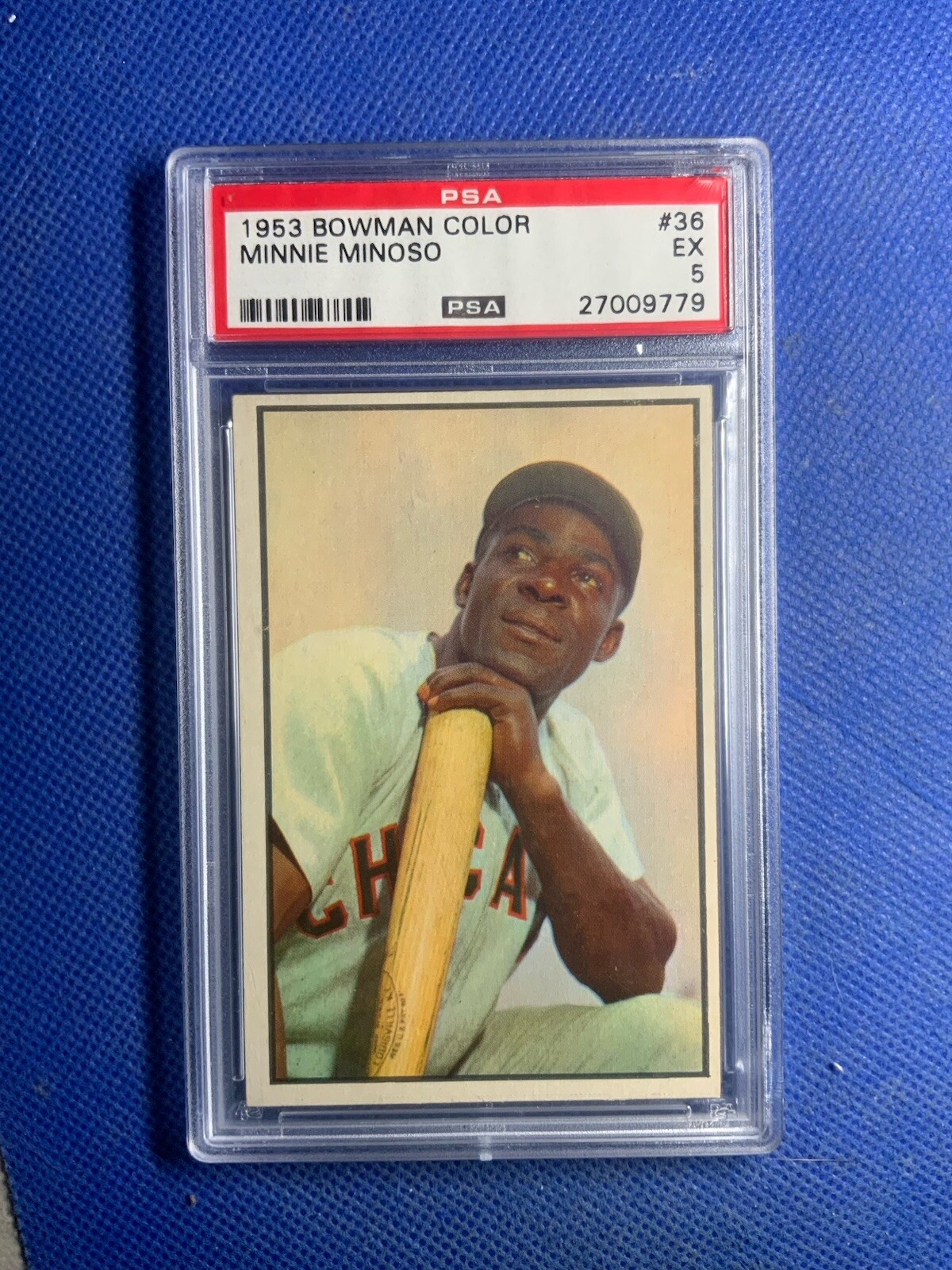 1953 Bowman Color #36 Minnie Minoso Chicago White Sox PSA 5 EX