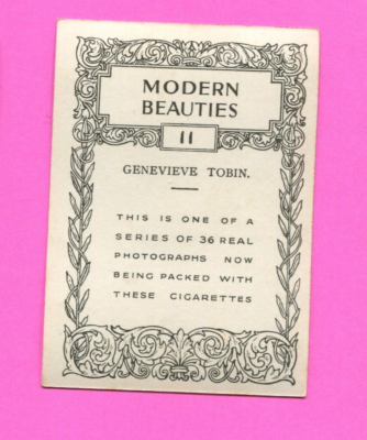 1936 BRITISH AMERICAN TOBACCO MODERN BEAUTIES CIGARETTE CARD #11 GENEVIEVE  TOBIN | eBay