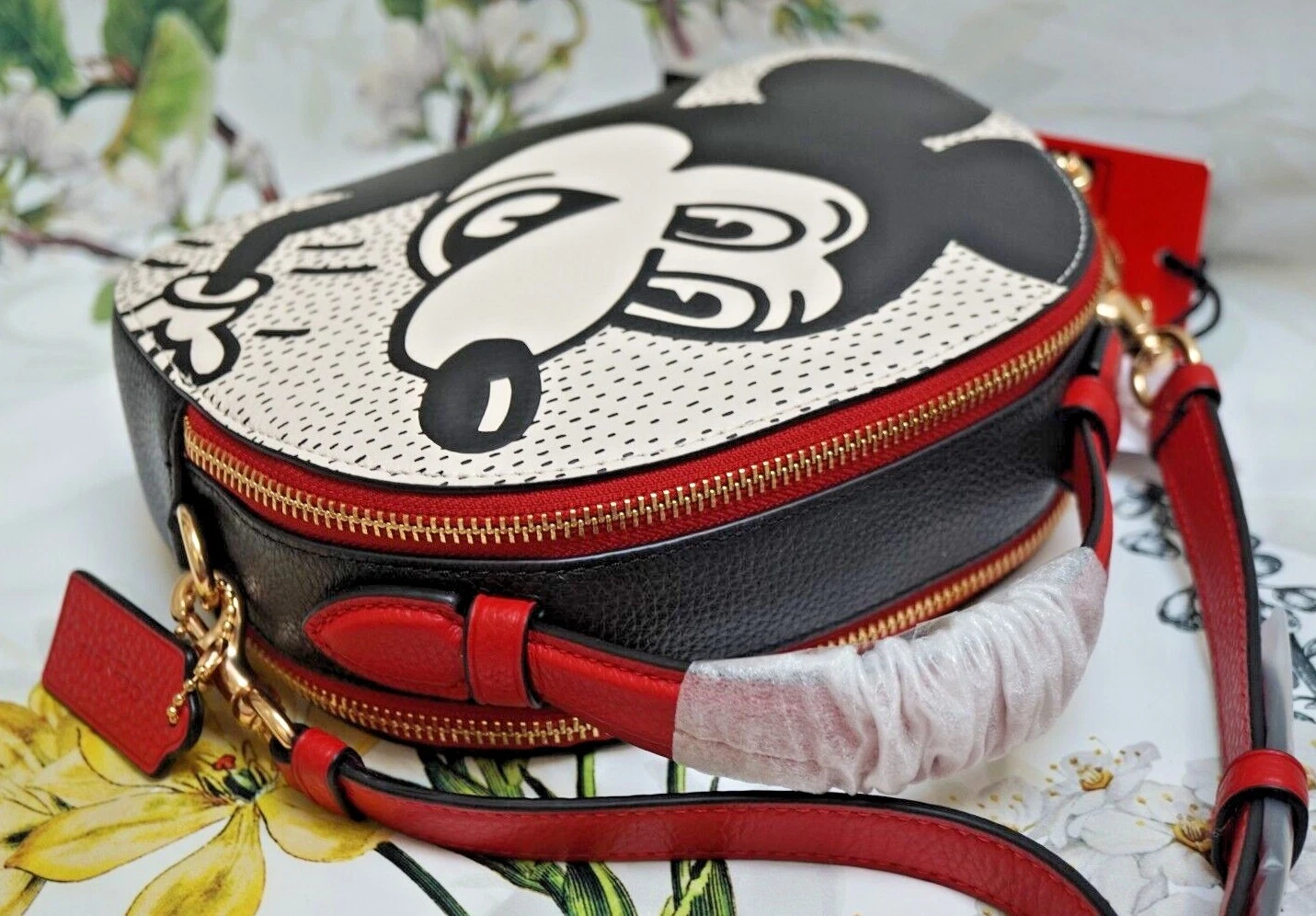 Borsa Coach C7234 Disney Topolino X Keith Haring Serena nuova con etichette in GESSO MULTI