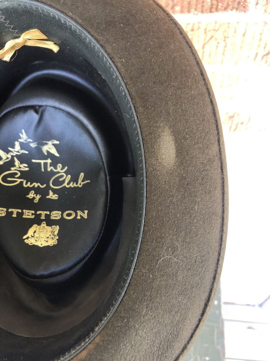Vintage STETSON Gun Club Royal Deluxe Fedora Hat Brown Felt Vintage STETSON Gun Club Royal Deluxe Fedora Hat Brown Felt