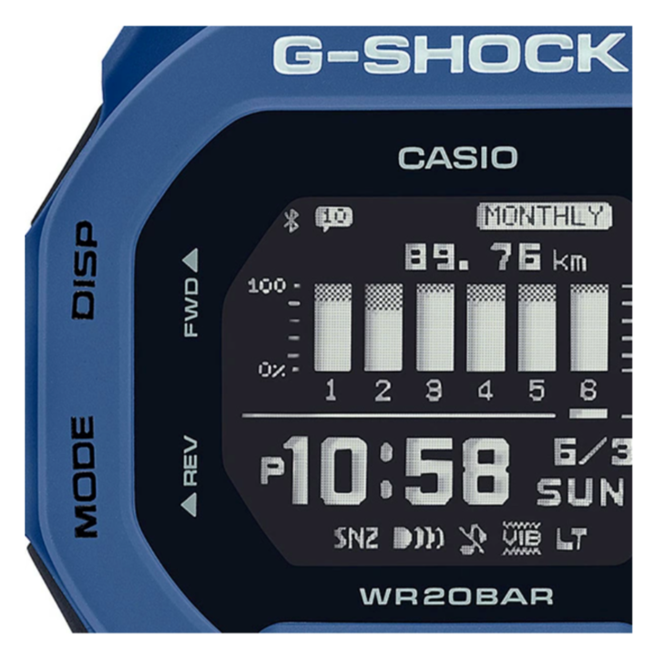 Casio G-Shock GBD-200-2JF Men's Dial Black/White Digital Watch