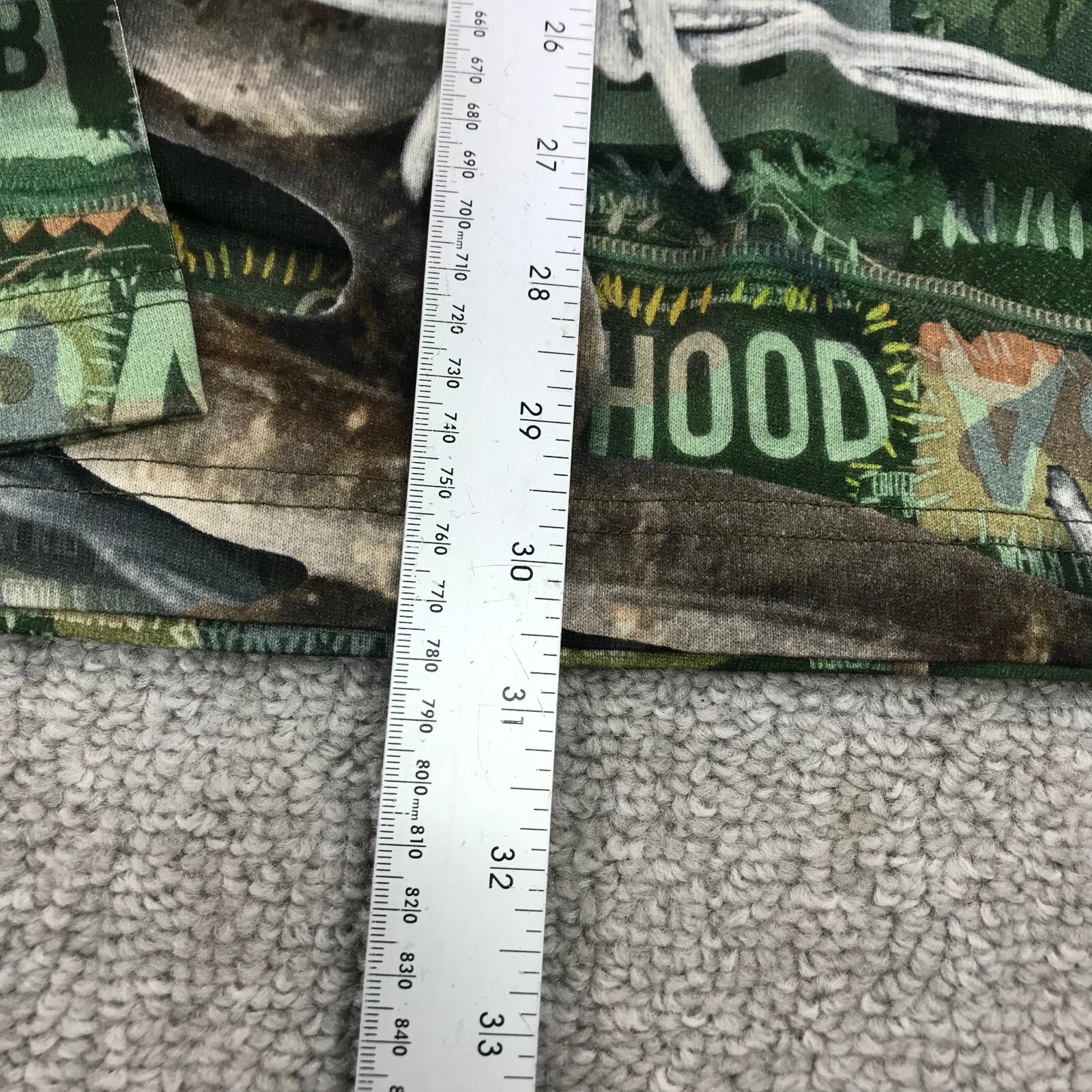 HBA (HOOD BY AIR) Camicia Hood By Air Uomo Extra Large Mimetica Logo Fiamma HBA Manica Lunga Verde Casual