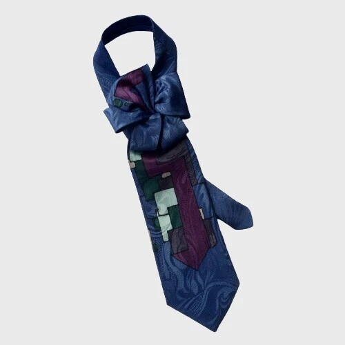 Corbata Mujer Seda 100% Italia. Collar collar corbata broche hecho a mano Foto 3 de 3