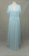 Asos Powder Blue V Neck Sleeveless Maxi Dress Chiffon Shoulder 12 Uk CR016 CC 02