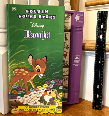 2 Golden Sound Story Disney's Bambi & Lion King Hardcover  - No Sound