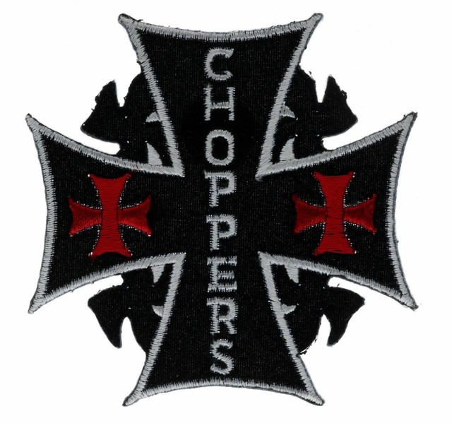 Chopper Iron Cross 3 inch Patch AK F2D23Ak eBay