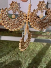 1Pair Golden Jhumka Women Earrings Indian Pakistani Jewelry For Every Occasion