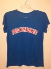 PEACE LOVE WORLD NUEVO CON ETIQUETAS Mini Mimi Camiseta Top Pacificador Talla M Azul Real