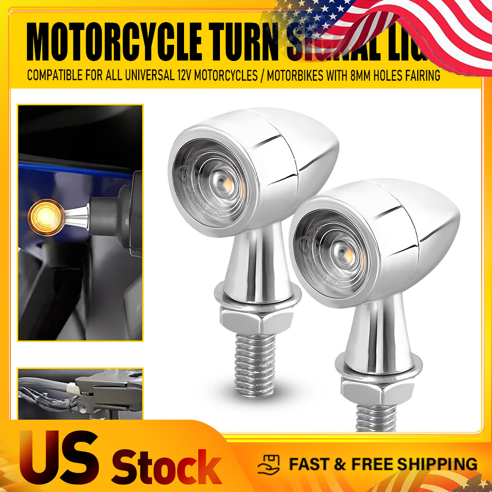 2410 Universal 12V Motorcycle LED Turn Signal Lights for All Bikes