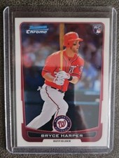 2012 BOWMAN CHROME BRYCE HARPER ROOKIE CARD #10 NATIONALS PHILLIES . rookie card picture