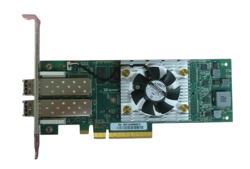 QLogic Dual Port 16Gb/s FC QLE2672-F PCIe Host Bus Adapter HBA + 2x 16Gb SFP's - Image 3 of 4