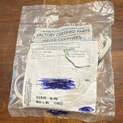 Whirlpool Corporation Factory Certified Parts White Wire Harness 