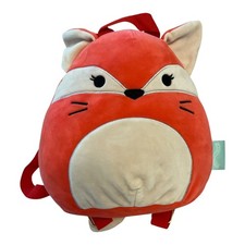 Squishmallows Fifi the Fox Plush Backpack 10" Bioworld 2022 Red Cream Stuf