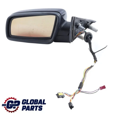 BMW E60 E61 Door Wing Mirror Heated Auto Dip Left N/S Orientblau Metallic - 317