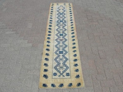 2x9 ft Kilim Kelim Handmade Runner Rugs Soft Handknotted Wool Carpet