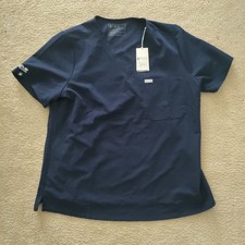 NWT FIGS Catarina One Pocket XXL Scrub Top Women's Dark Blue Aya Healthcare