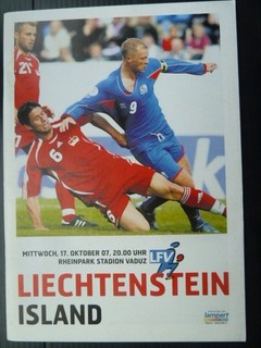 LIECHTENSTEIN v Iceland 2007 European Championship.