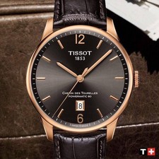 Image of Tissot Chemin des Tourelles Powermatic 80 Brown Dial T09940736447.00 Swiss Made