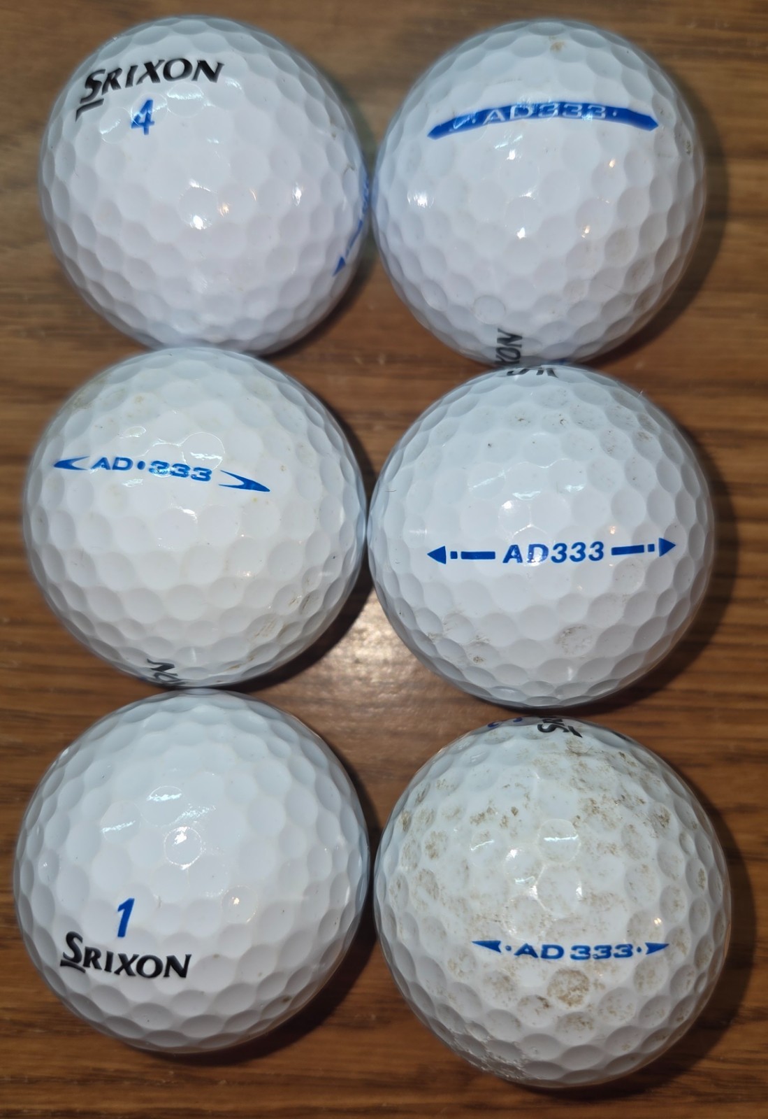 Srixon AD333 golf balls, White, Qty 6
