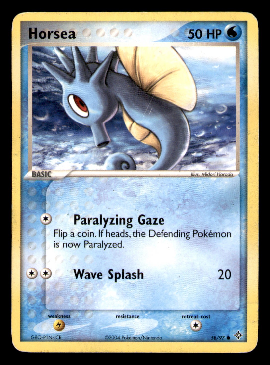 Horsea 58/97 C DMG Dragon 2003 Pokemon