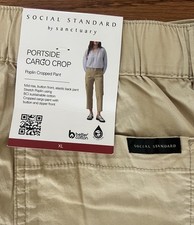 SOCIAL STANDARD by sanctuary PORTSIDE CARGO CROP PANT Sz XL NEW