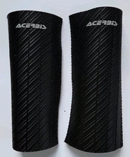 USED IN VGC 240mm BLACK ACERBIS UPPER FORK COVERS GUARDS TO FIT 43mm/48mm FORKS