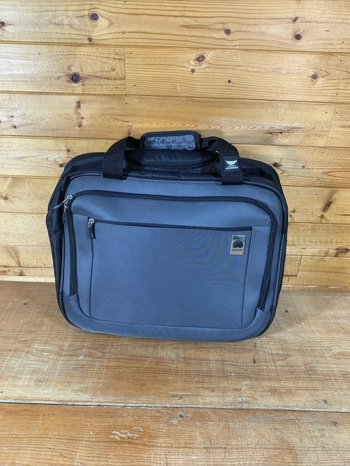 DELSEY Gray 17.5” x 14” Rolling Underseat Carry On Bag Telescopic Travel Luggage - Image 4 of 4