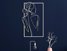 Girl Wall Art | Bedroom Living Room Home Decor | Unique Gift Idea | 25cm