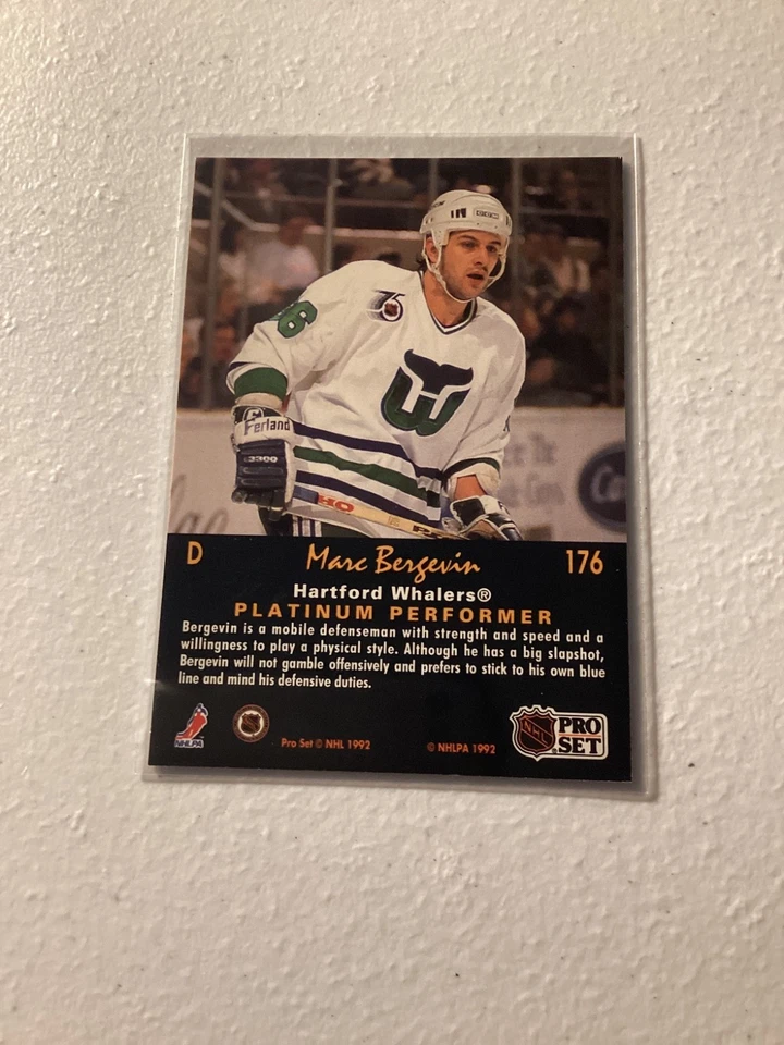 1991-92 Pro Set Platinum - Marc Bergevin #176 - Image 2 of 2