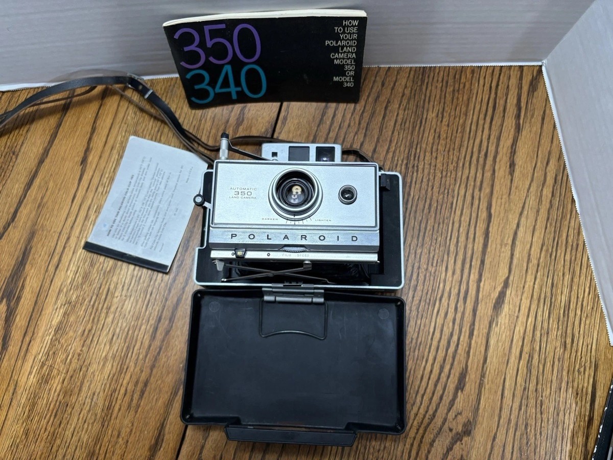 Polaroid Automatic 350 Land Camera VTG With Case Untested