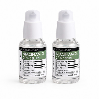 DERMA FACTORY Niacinamide 20% Serum 30ml x 2 Brightening K-Beauty