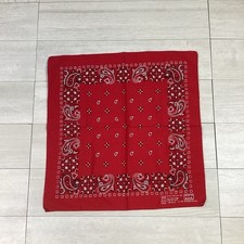 Paris Accessories Red Paisley Colorfast Bandana All Cotton USA Made Vintage