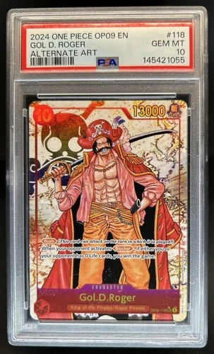 2024 One Piece Gol.D.Roger Secret Rare Alt Art #OP09-118 PSA 10