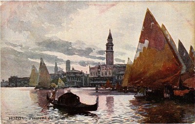 CPA VENEZIA Panorama del Molo ITALIEN (524635)