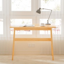 Computer Desk Bamboo Writing Desk Modern Simple Work Desk for Home Office