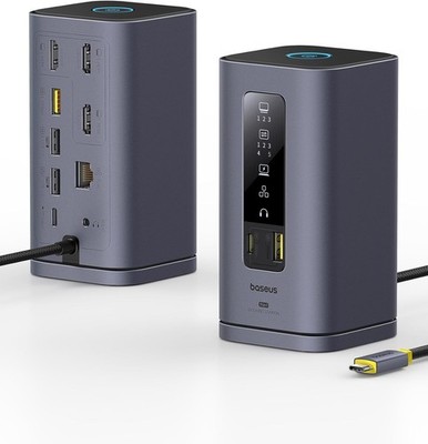 Baseus SpaceMate (MAC) Dockingstation USB C 3 Monitore mit 4K HDMI, 10Gbps USB