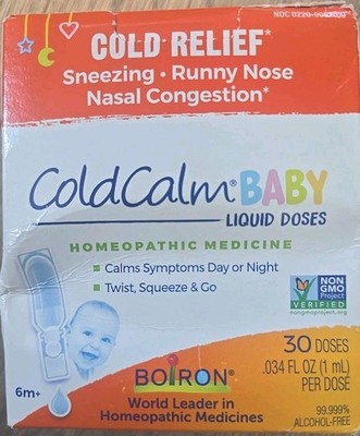 Cold Calm Baby, Liquid Doses, Cold Relief, 6+ Months, 30 Pre-Measured Liquid