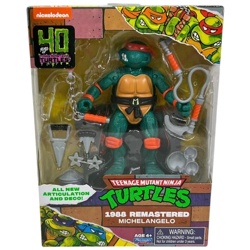 Teenage Mutant Ninja Turtles 1988 Remastered Michelangelo Figure Playmates *OPEN