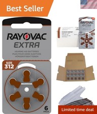 Rayovac Hearing Aid Battery, Size 312 60 Batteries